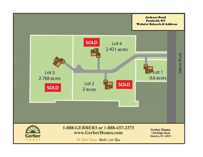 Jackson Rd. Lots for Sale in Penfield, NY Gerber Homes Rochester
